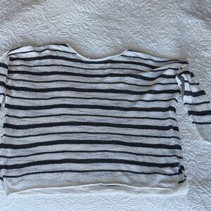 Striped Grey and White Sweater